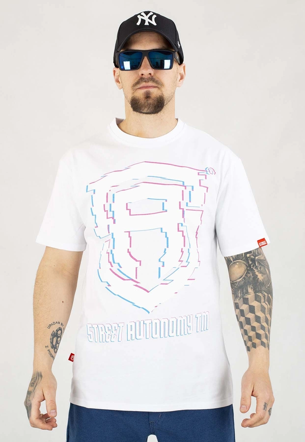 T-shirt Street Autonomy Fala biały