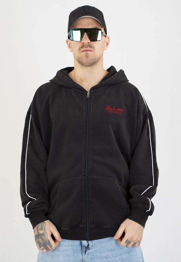 Bluza Prosto Z kapturem ZIP Team washed black