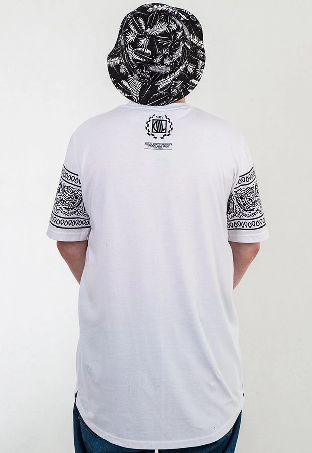 T-shirt Diil Bandana DG Long biało czarny