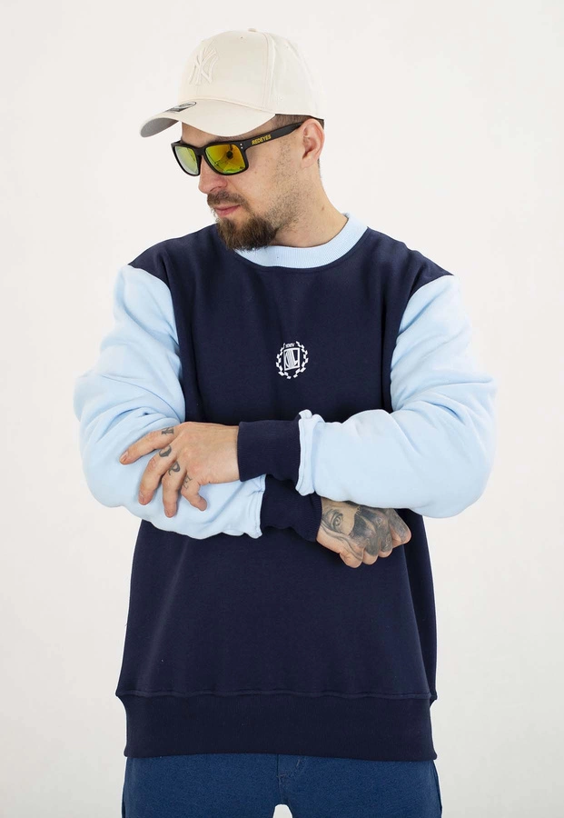 Bluza Diil Bez Kaptura Small Double granatowo błękitna