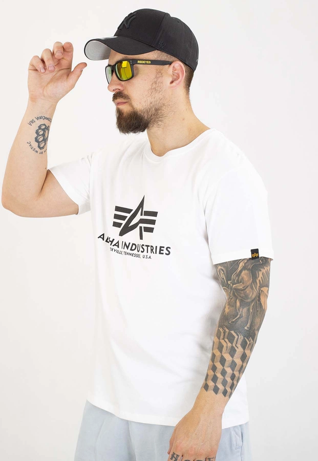 T-shirt Alpha Industries Basic 100501 biało czarny