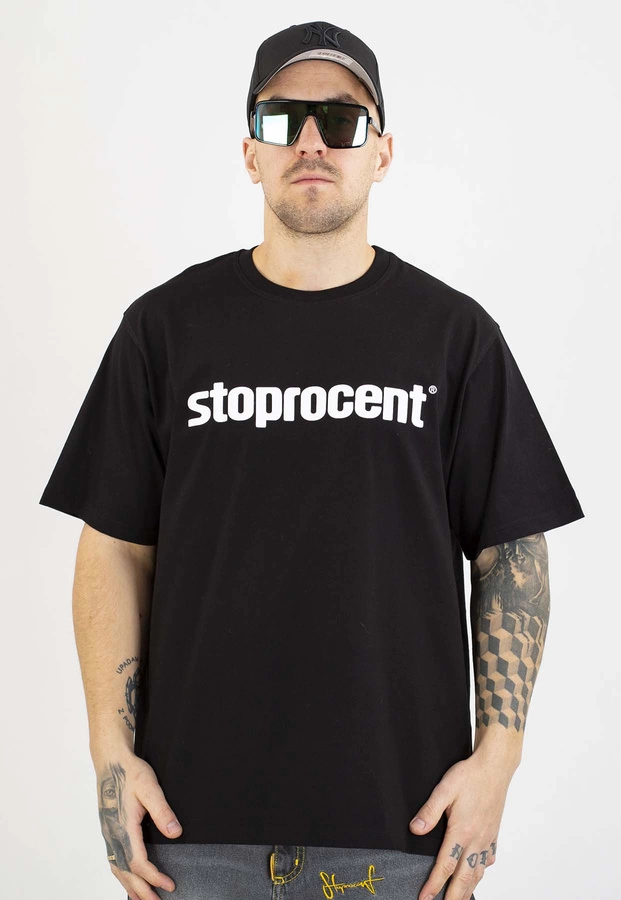 T-shirt Stoprocent Classic Logo czarny