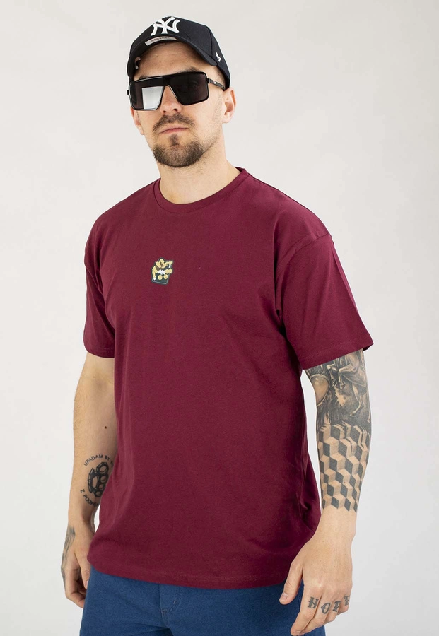 T-shirt Chada Proceder Hazard bordowy