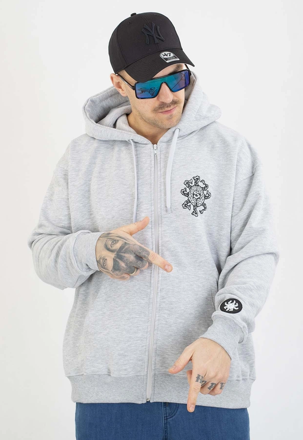 Bluza Brain Dead Familia Zip Clown szara
