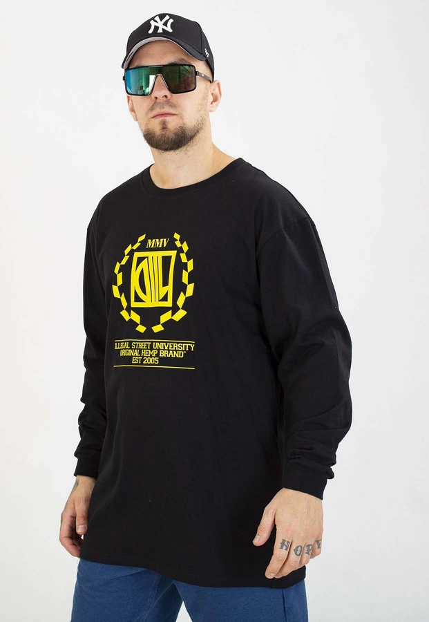 Longsleeve Diil Laur czarno żółty