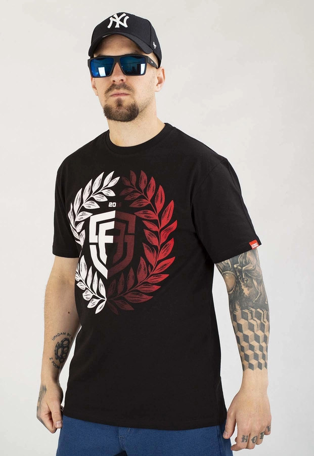 T-shirt Street Autonomy Laur czarno czerwony