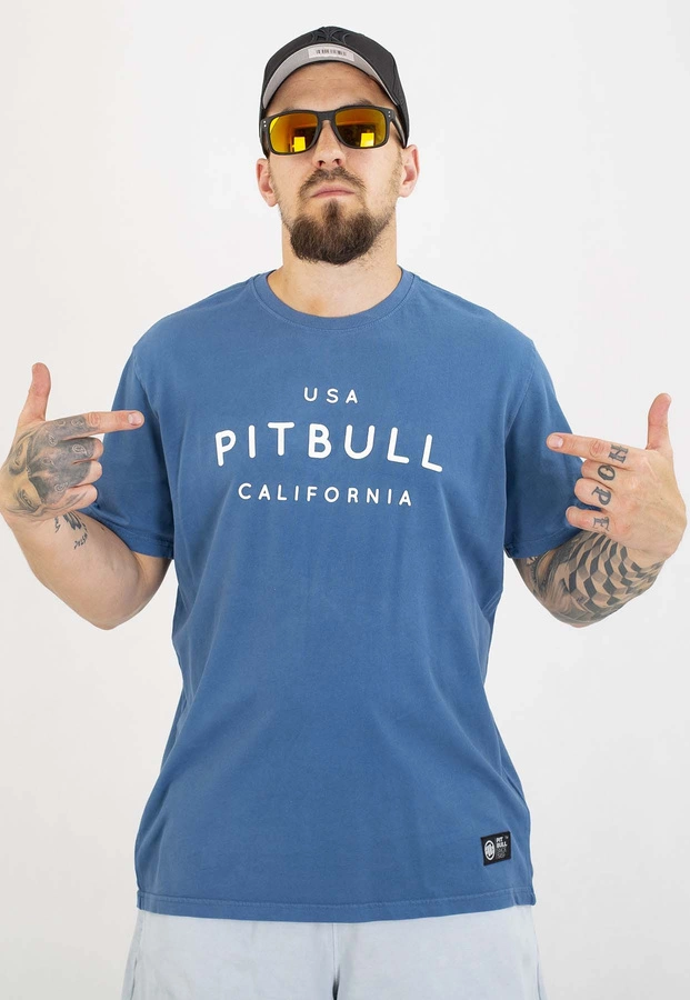 T-shirt Pit Bull Slim 190 USA Cal shade blue