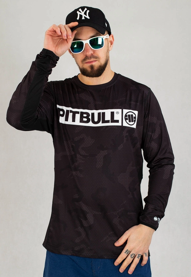 Longsleeve Pit Bull Sportowy Mesh Net Camo Hilltop 2 czarny