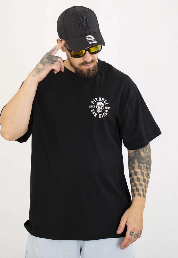 T-shirt Pit Bull Loose Fit Skull Logo 210 black