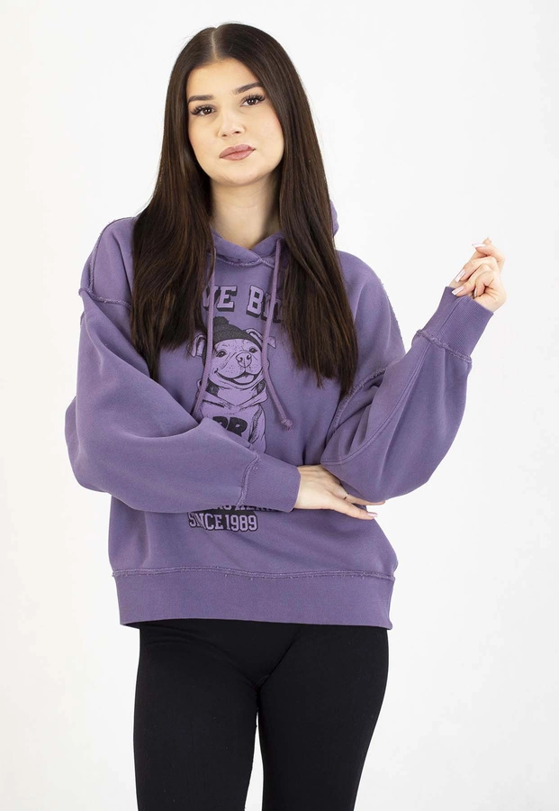 Bluza Pit Bull Z Kapturem Bites dusty grape