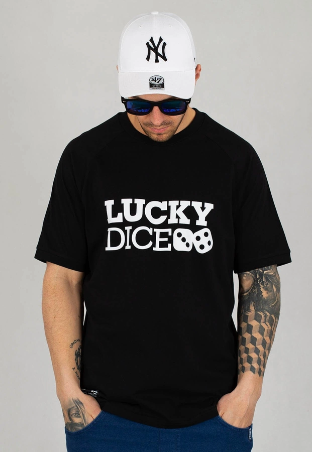 T-shirt Lucky Dice Logo czarny