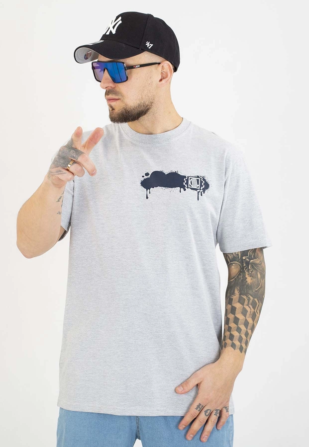 T-shirt Diil Spray szary