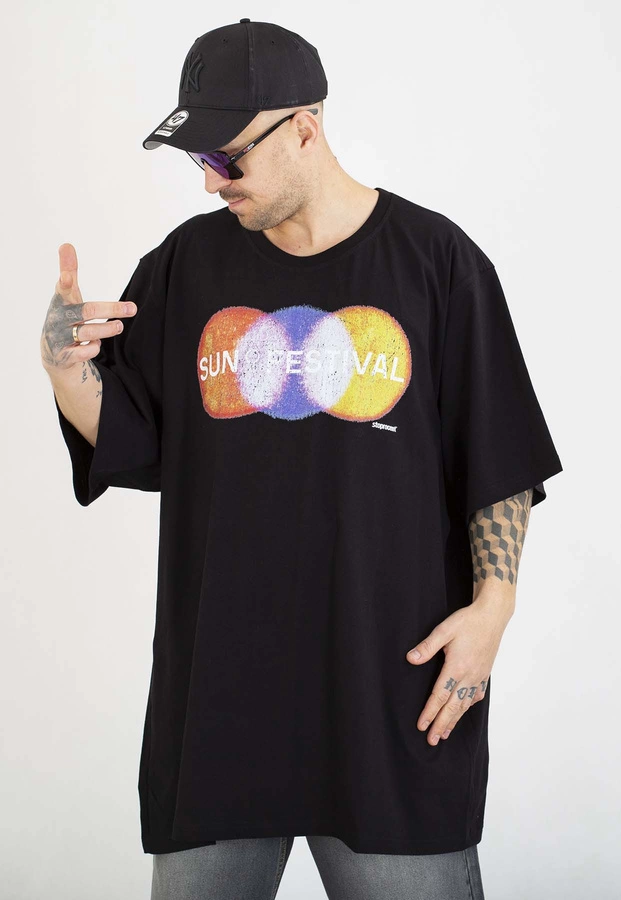 T-shirt Stoprocent Sunfestiwal czarny