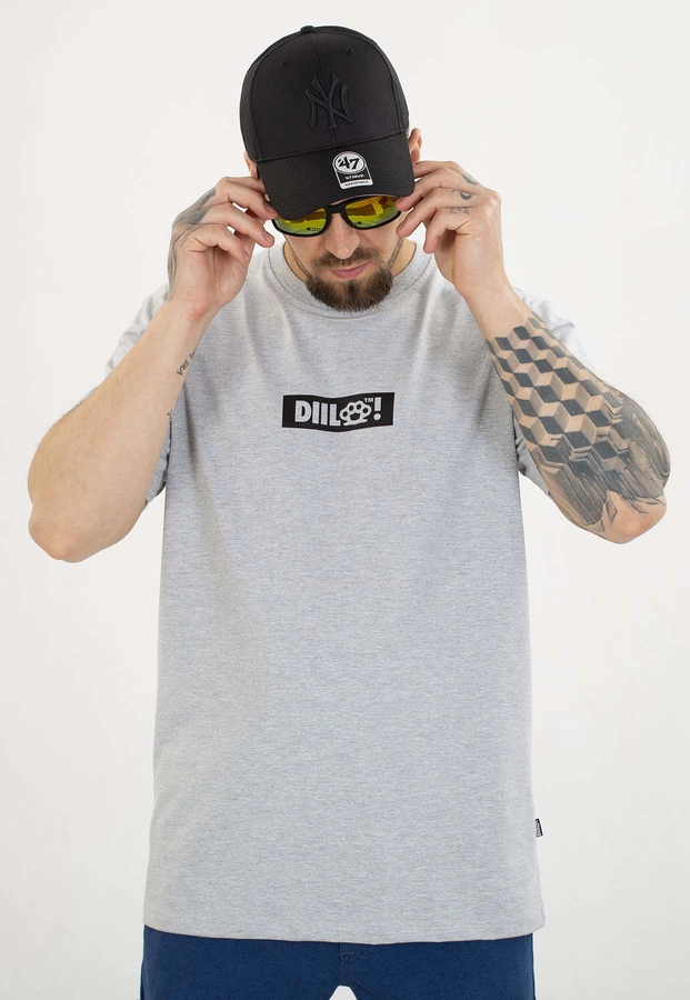 T-shirt Diil Kastet szary