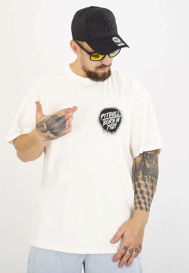 T-shirt Pit Bull Loose Fit Graffiti 210 off white