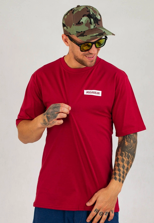 T-shirt Jigga Wear Fame Name bordowy