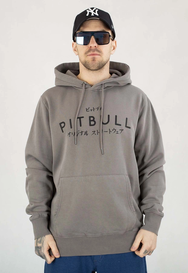 Bluza Pit Bull Z Kapturem MT Fuji washed grey