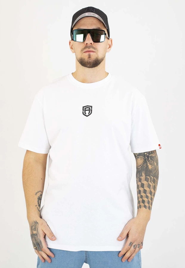 T-shirt Street Autonomy Logo Fuck biały