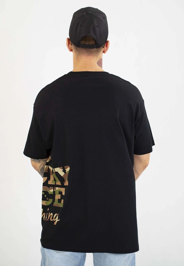 T-shirt Lucky Dice Frontback czarno camo