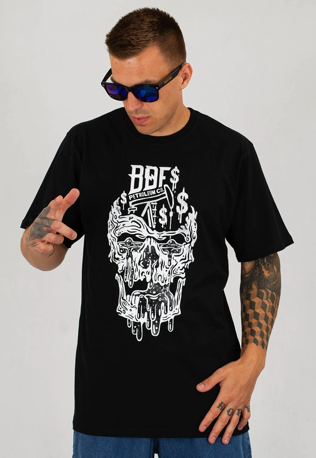 T-shirt Brain Dead Familia Petroleum czarny