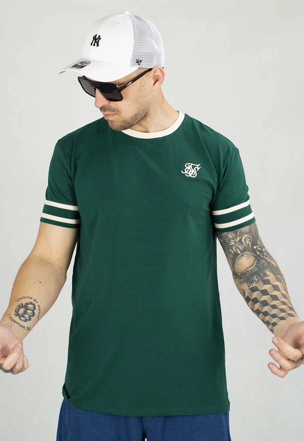 T-shirt SikSilk Tournament SS-26755 zielony