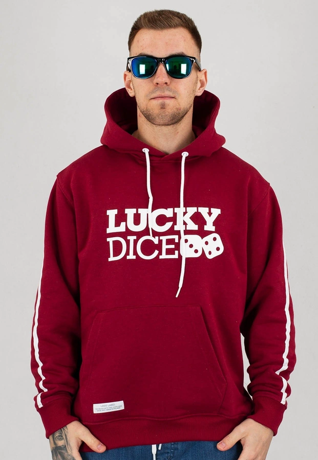 Bluza Lucky Dice Classic PJP bordowa