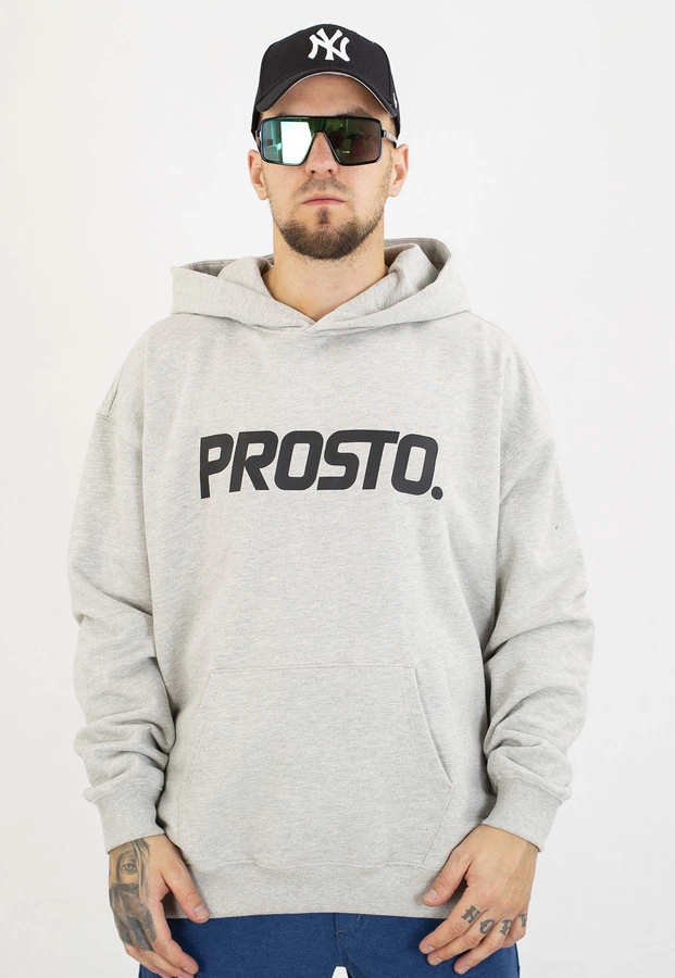 Bluza Prosto Z kapturem Big Log szara