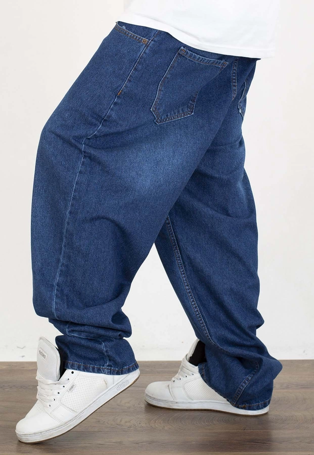 Spodnie Lucky Dice Baggy LD Clothing dark blue jeans
