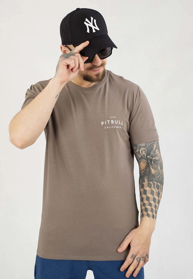 T-shirt Pit Bull Slim Fit USA Cal 140 taupe