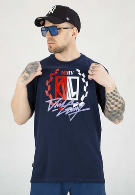 T-shirt Diil Laur Gang biało błękitny