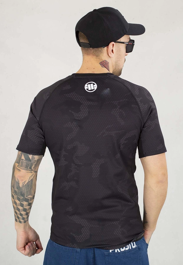 T-shirt Sportowy Pit Bull Rashguard Net Camo II czarny camo