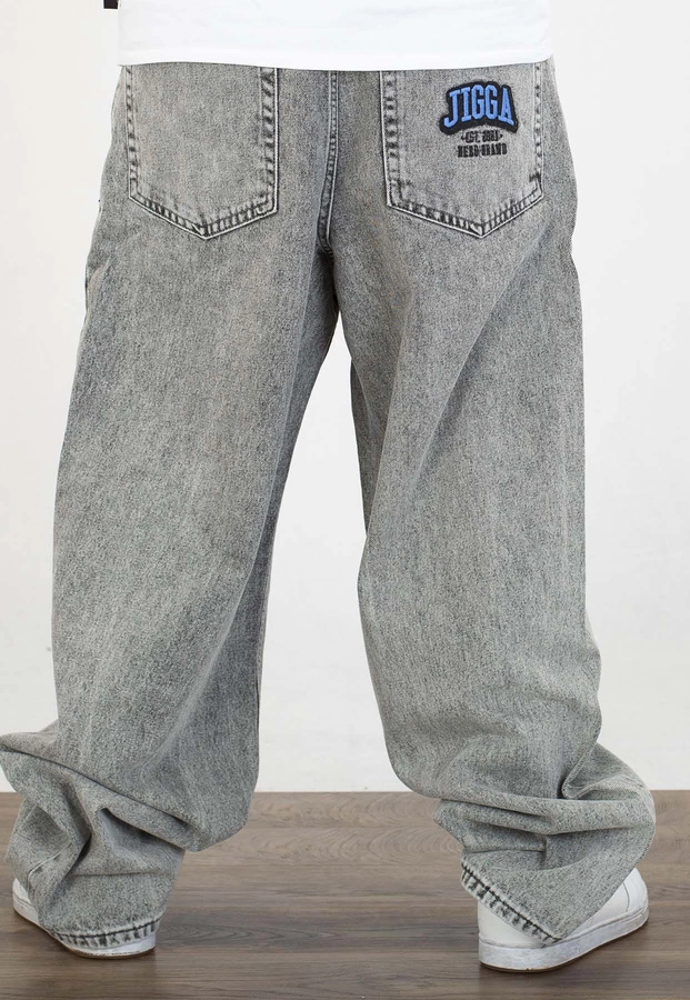 Spodnie Jigga Wear New Outline Super Baggy Jeans grey