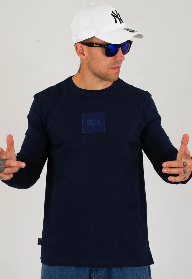 Longsleeve SSG Slim Square granatowy