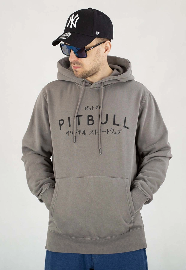 Bluza Pit Bull Z Kapturem MT Fuji washed grey