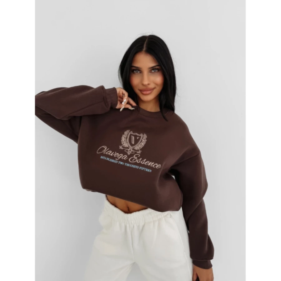 Bluza Olavoga Bez Kaptura Fall Essence brązowa