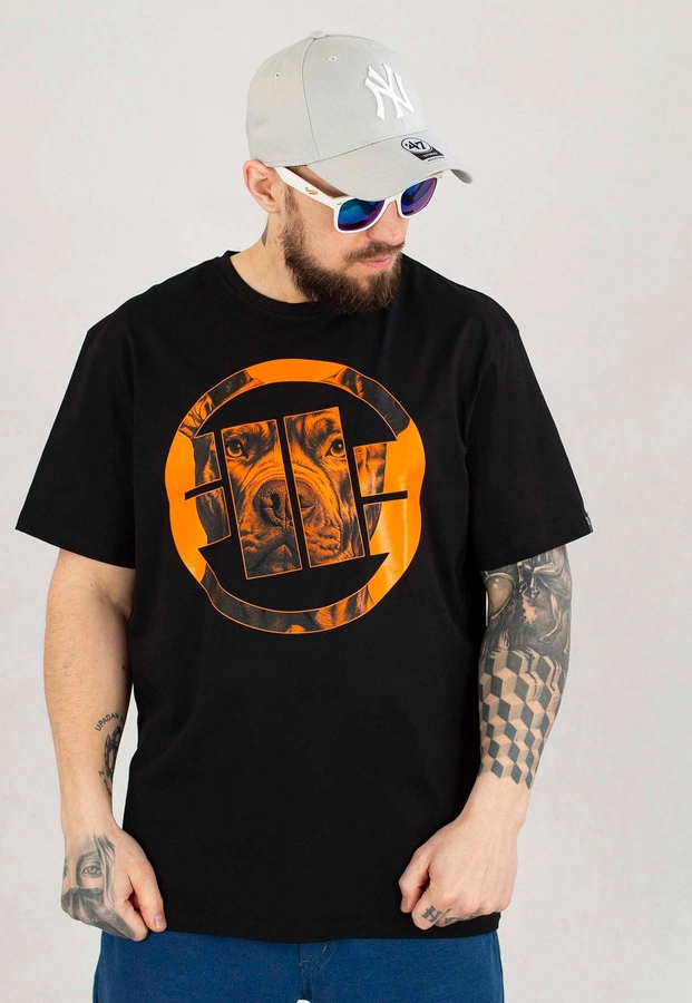 T-shirt Pit Bull Orange Dog 24 czarny