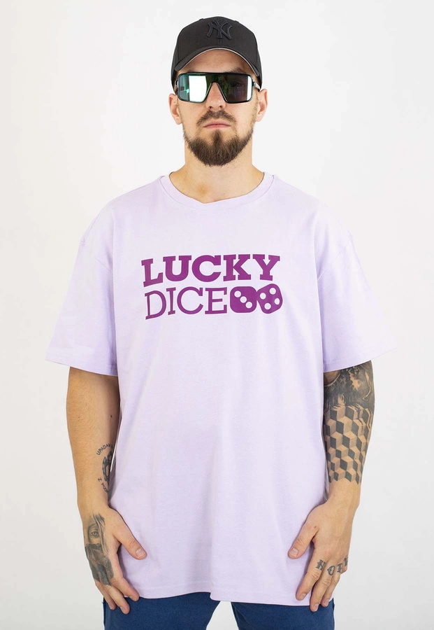 T-shirt Lucky Dice Baggy LD Classic jasno fioletowy
