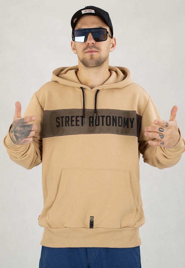 Bluza Street Autonomy Z Kapturem COM beżowo czarna