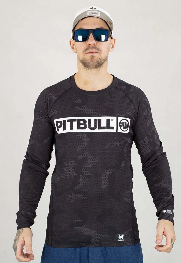 Longsleeve Pit Bull Sportowy Rashguard Net Camo Hilltop II czarny