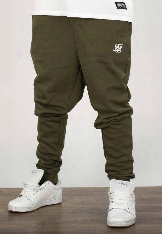 Dresy SikSilk Essentials Cuffed Joggers SS-24862 khaki