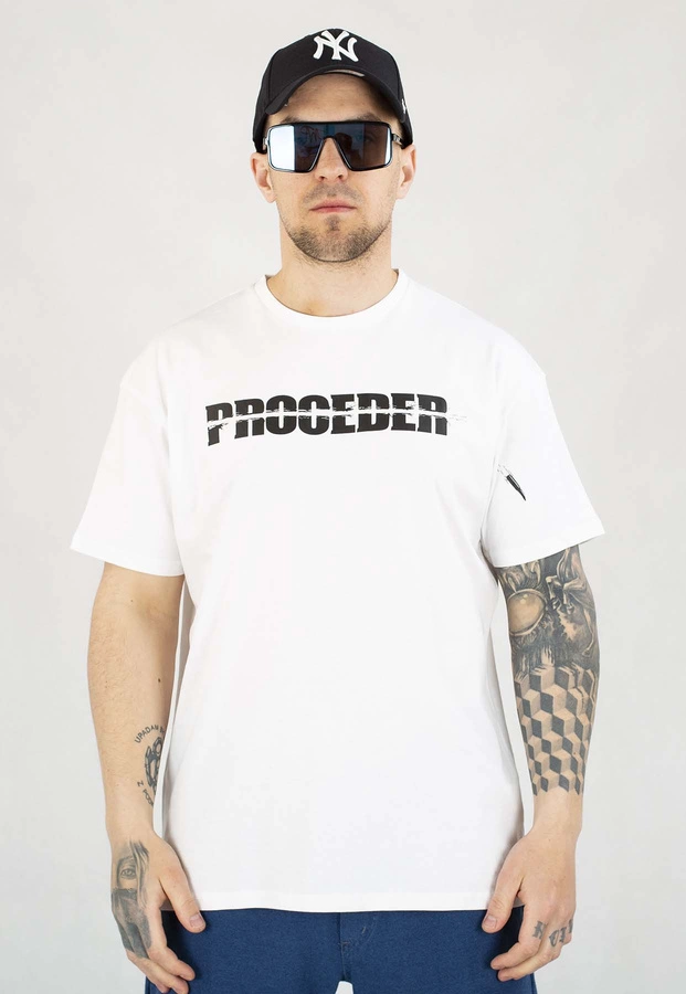 T-shirt Chada Proceder Bullet biały