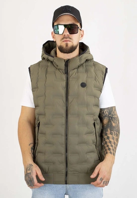 Bezrękawnik Pit Bull Vest Z Kapturem Fisk Quilted dusty salvia