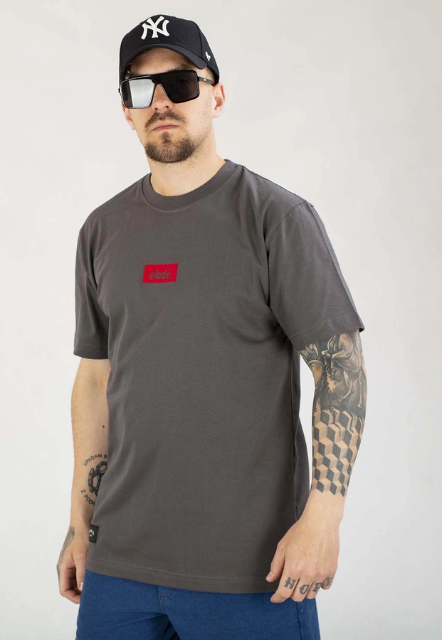 T-shirt Elade Box Logo 3D grafitowy