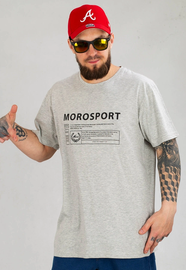 T-shirt Moro Sport Moro Rectangle Dark jasno szary