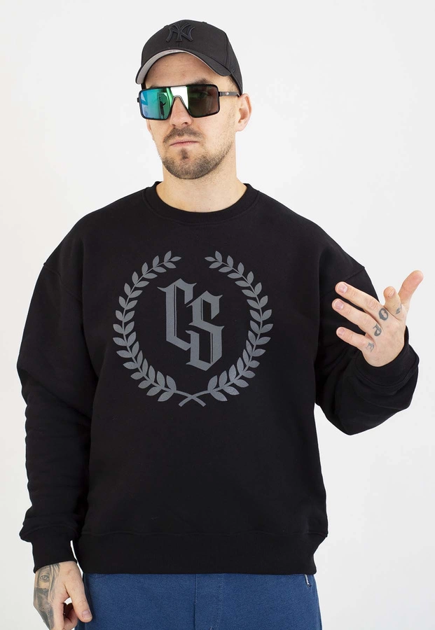 Bluza Ciemna Strefa Bez Kaptura Oversize CS Laur czarno szara