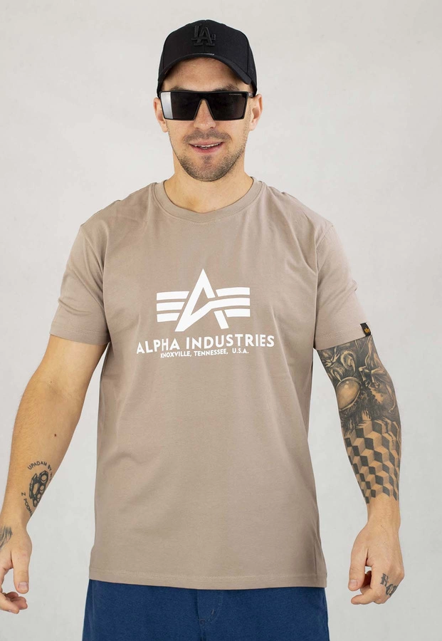 T-shirt Alpha Industries Basic 100501 beżowy