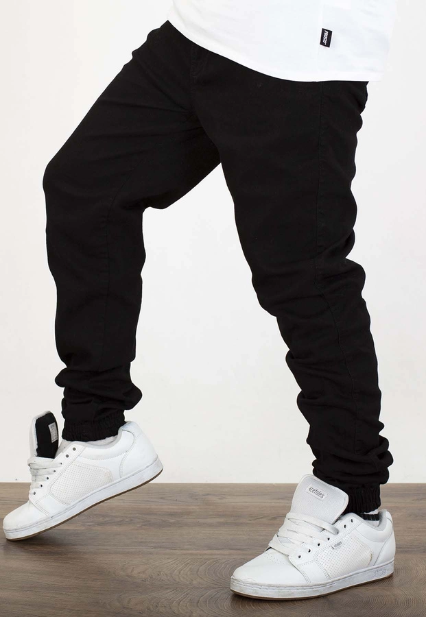 Spodnie Grube Lolo Dymek Back Haft czarno złote