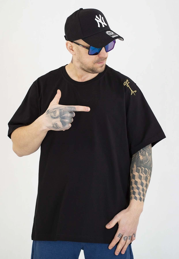T-shirt Stoprocent Haftbark czarny złoty