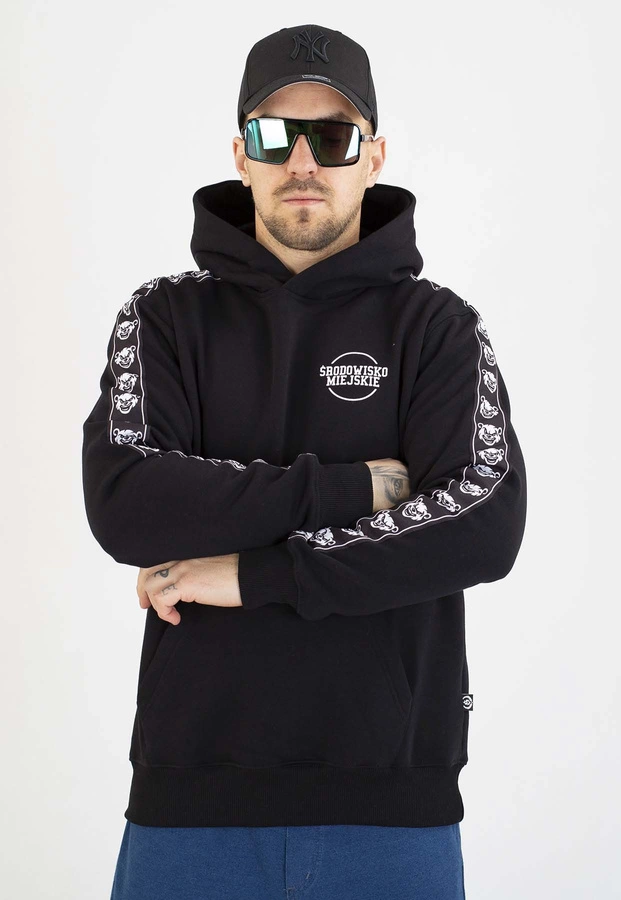 Bluza Środowisko Miejskie Z Kapturem Classic Lampas czarna