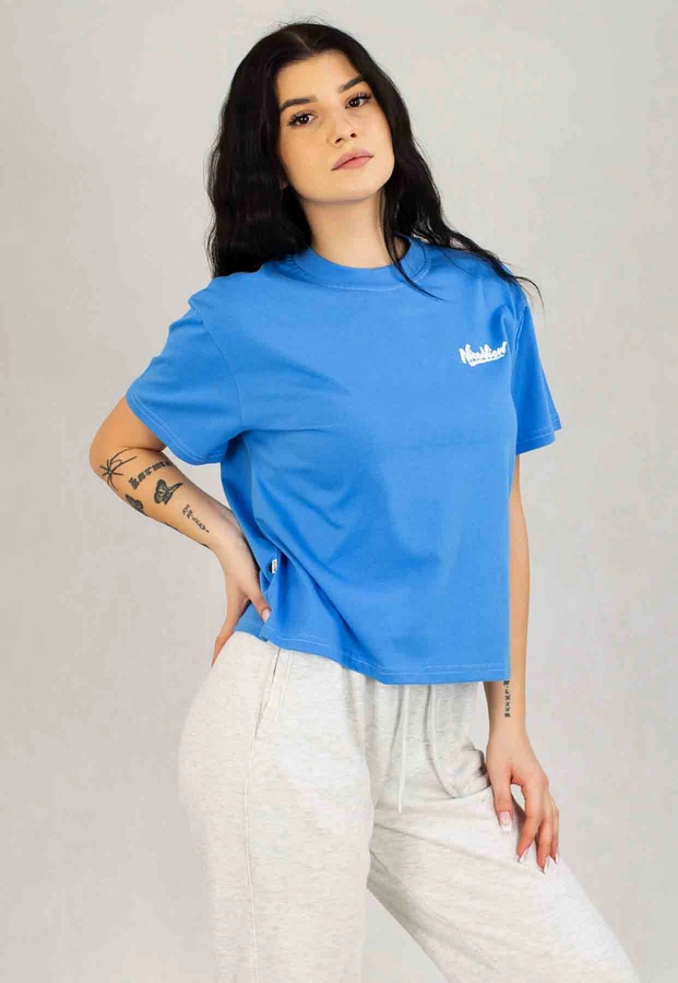 T-shirt Nice View Brand Small niebieski